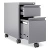 Zip Mobile Pedestal File, 2 Drawer, Box/File, Legal/Letter, Arctic Silver. 10 x 19.88 x 21.75, Ships in 4-6 Business Days3