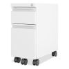 Zip Mobile Pedestal File, 2 Drawer, Box/File, Legal/Letter, White, 10 x 19.88 x 21.75, Ships in 4-6 Business Days3