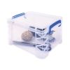 Super Stacker Lift-Off Lid Storage Tote, 7.25" x 10.88" x 6.38", Transparent/Blue3