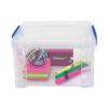 Super Stacker Lift-Off Lid Storage Tote, 7.25" x 10.88" x 6.38", Transparent/Blue4