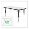 Markerboard Activity Tables, Rectangular, 48" x 24" x 19" to 29", White Top, Black Legs, 4/Pallet, Ships in 4-6 Business Days11