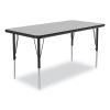 Adjustable Activity Table, Rectangular, 48" x 24" x 19" to 29", Granite Top, Black Legs, 4/Pallet, Ships in 4-6 Business Days2