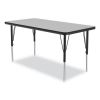 Adjustable Activity Table, Rectangular, 48" x 24" x 19" to 29", Granite Top, Black Legs, 4/Pallet, Ships in 4-6 Business Days10