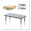 Adjustable Activity Table, Rectangular, 48" x 24" x 19" to 29", Granite Top, Black Legs, 4/Pallet, Ships in 4-6 Business Days12