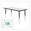 Markerboard Activity Tables, Rectangular, 60" x 24" x 19" to 29", White Top, Black Legs, 4/Pallet, Ships in 4-6 Business Days4