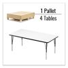 Markerboard Activity Tables, Rectangular, 60" x 30" x 19" to 29", White Top, Black Legs, 4/Pallet, Ships in 4-6 Business Days11