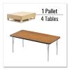 Adjustable Activity Table, Rectangular, 60" x 30" x 19" to 29", Med Oak Top, Black Legs, 4/Pallet, Ships in 4-6 Business Days4