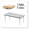 Adjustable Activity Table, Rectangular, 60" x 30" x 19" to 29", Granite Top, Black Legs, 4/Pallet, Ships in 4-6 Business Days6