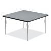 Adjustable Activity Tables, Square, 48" x 48" x 19" to 29", Gray Top, Silver Legs, 4/Pallet, Ships in 4-6 Business Days8