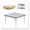 Adjustable Activity Tables, Square, 48" x 48" x 19" to 29", Gray Top, Silver Legs, 4/Pallet, Ships in 4-6 Business Days9