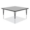 Adjustable Activity Tables, Square, 48" x 48" x 19" to 29", Gray Top, Black Legs, 4/Pallet, Ships in 4-6 Business Days5