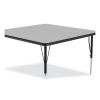 Adjustable Activity Tables, Square, 48" x 48" x 19" to 29", Gray Top, Black Legs, 4/Pallet, Ships in 4-6 Business Days9