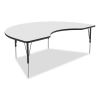 Markerboard Activity Table, Kidney Shape, 72" x 48" x 19" to 29", White Top, Black Legs, 4/Pallet, Ships in 4-6 Business Days11