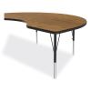 Adjustable Activity Tables, Kidney Shape, 72" x 48" x 19" to 29", Oak Top, Black Legs, 4/Pallet, Ships in 4-6 Business Days3