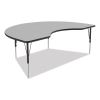 Adjustable Activity Tables, Kidney Shaped, 72" x 48" x 19" to 29", Gray Top, Black Legs, 4/Pallet, Ships in 4-6 Business Days5