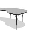 Adjustable Activity Tables, Kidney Shaped, 72" x 48" x 19" to 29", Gray Top, Black Legs, 4/Pallet, Ships in 4-6 Business Days7