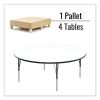 Markerboard Activity Tables, Round, 60" x 19" to 29", White Top, Black/Silver Legs, 4/Pallet, Ships in 4-6 Business Days2