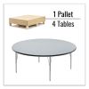 Height Adjustable Activity Tables, Round, 60" x 19" to 29", Gray Granite Top, Gray Legs, 4/Pallet, Ships in 4-6 Business Days10