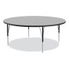 Height Adjustable Activity Table, Round, 60" x 19" to 29", Gray Granite Top, Black Legs, 4/Pallet, Ships in 4-6 Business Days7