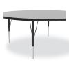 Height Adjustable Activity Table, Round, 60" x 19" to 29", Gray Granite Top, Black Legs, 4/Pallet, Ships in 4-6 Business Days8