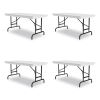 Adjustable Folding Table, Rectangular, 48" x 24" x 22" to 32", Gray Top, Black Legs, 4/Pallet, Ships in 4-6 Business Days5