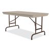 Adjustable Folding Table, Rectangular, 48" x 24" x 22" to 32", Mocha Top, Brown Legs, /Pallet, Ships in 4-6 Business Days5