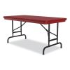 Adjustable Folding Table, Rectangular, 48" x 24" x 22" to 32", Red Top, Black Legs, 4/Pallet, Ships in 4-6 Business Days10