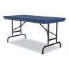 Adjustable Folding Table, Rectangular, 48" x 24" x 22" to 32", Blue Top, Black Legs, 4/Pallet, Ships in 4-6 Business Days4