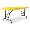 Adjustable Folding Table, Rectangular, 48" x 24" x 22" to 32", Yellow Top, Black Legs, 4/Pallet, Ships in 4-6 Business Days11