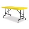 Adjustable Folding Table, Rectangular, 48" x 24" x 22" to 32", Yellow Top, Black Legs, 4/Pallet, Ships in 4-6 Business Days13