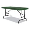 Adjustable Folding Table, Rectangular, 48" x 24" x 22" to 32", Green Top, Black Legs, 4/Pallet, Ships in 4-6 Business Days11