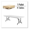 Adjustable Folding Tables, Rectangular, 60" x 30" x 22" to 32", Gray Top, Black Legs, 4/Pallet, Ships in 4-6 Business Days8