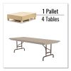 Adjustable Folding Tables, Rectangular, 60" x 30" x 22" to 32", Mocha Top, Brown Legs, 4/Pallet, Ships in 4-6 Business Days13