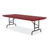 Adjustable Folding Tables, Rectangular, 60" x 30" x 22" to 32", Red Top, Black Legs, 4/Pallet, Ships in 4-6 Business Days8