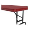 Adjustable Folding Tables, Rectangular, 60" x 30" x 22" to 32", Red Top, Black Legs, 4/Pallet, Ships in 4-6 Business Days9