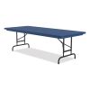 Adjustable Folding Tables, Rectangular, 60" x 30" x 22" to 32", Blue Top, Black Legs, 4/Pallet, Ships in 4-6 Business Days9