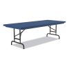 Adjustable Folding Tables, Rectangular, 60" x 30" x 22" to 32", Blue Top, Black Legs, 4/Pallet, Ships in 4-6 Business Days10