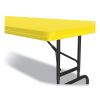 Adjustable Folding Tables, Rectangular, 60" x 30" x 22" to 32", Yellow Top, Black Legs, 4/Pallet, Ships in 4-6 Business Days6