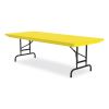 Adjustable Folding Tables, Rectangular, 60" x 30" x 22" to 32", Yellow Top, Black Legs, 4/Pallet, Ships in 4-6 Business Days8