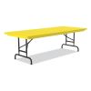 Adjustable Folding Tables, Rectangular, 60" x 30" x 22" to 32", Yellow Top, Black Legs, 4/Pallet, Ships in 4-6 Business Days10