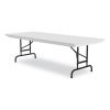 Adjustable Folding Tables, Rectangular, 72" x 30" x 22" to 32", Gray Top, Black Legs, 4/Pallet, Ships in 4-6 Business Days4