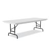 Adjustable Folding Tables, Rectangular, 72" x 30" x 22" to 32", Gray Top, Black Legs, 4/Pallet, Ships in 4-6 Business Days8