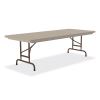 Adjustable Folding Tables, Rectangular, 72" x 30" x 22" to 32", Mocha Top, Brown Legs, 4/Pallet, Ships in 4-6 Business Days4