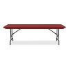 Adjustable Folding Tables, Rectangular, 72" x 30" x 22" to 32", Red Top, Black Base, 4/Pallet, Ships in 4-6 Business Days12