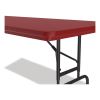 Adjustable Folding Tables, Rectangular, 72" x 30" x 22" to 32", Red Top, Black Base, 4/Pallet, Ships in 4-6 Business Days13