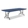 Adjustable Folding Tables, Rectangular, 72" x 30" x 22" to 32", Blue Top, Black Legs, 4/Pallet, Ships in 4-6 Business Days2