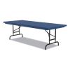 Adjustable Folding Tables, Rectangular, 72" x 30" x 22" to 32", Blue Top, Black Legs, 4/Pallet, Ships in 4-6 Business Days13