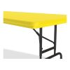 Adjustable Folding Tables, Rectangular, 72" x 30" x 22" to 32", Yellow Top, Black Legs, 4/Pallet, Ships in 4-6 Business Days11