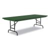 Adjustable Folding Tables, Rectangular, 72" x 30" x 22" to 32", Green Top, Black Base, 4/Pallet, Ships in 4-6 Business Days4