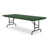 Adjustable Folding Tables, Rectangular, 72" x 30" x 22" to 32", Green Top, Black Base, 4/Pallet, Ships in 4-6 Business Days11